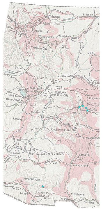 Rocky Mountains migration map