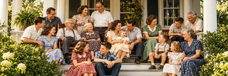 Multi-generational Fonda family gathering