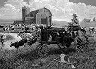 Early Days on the Family Farm (drawing is not of subject)